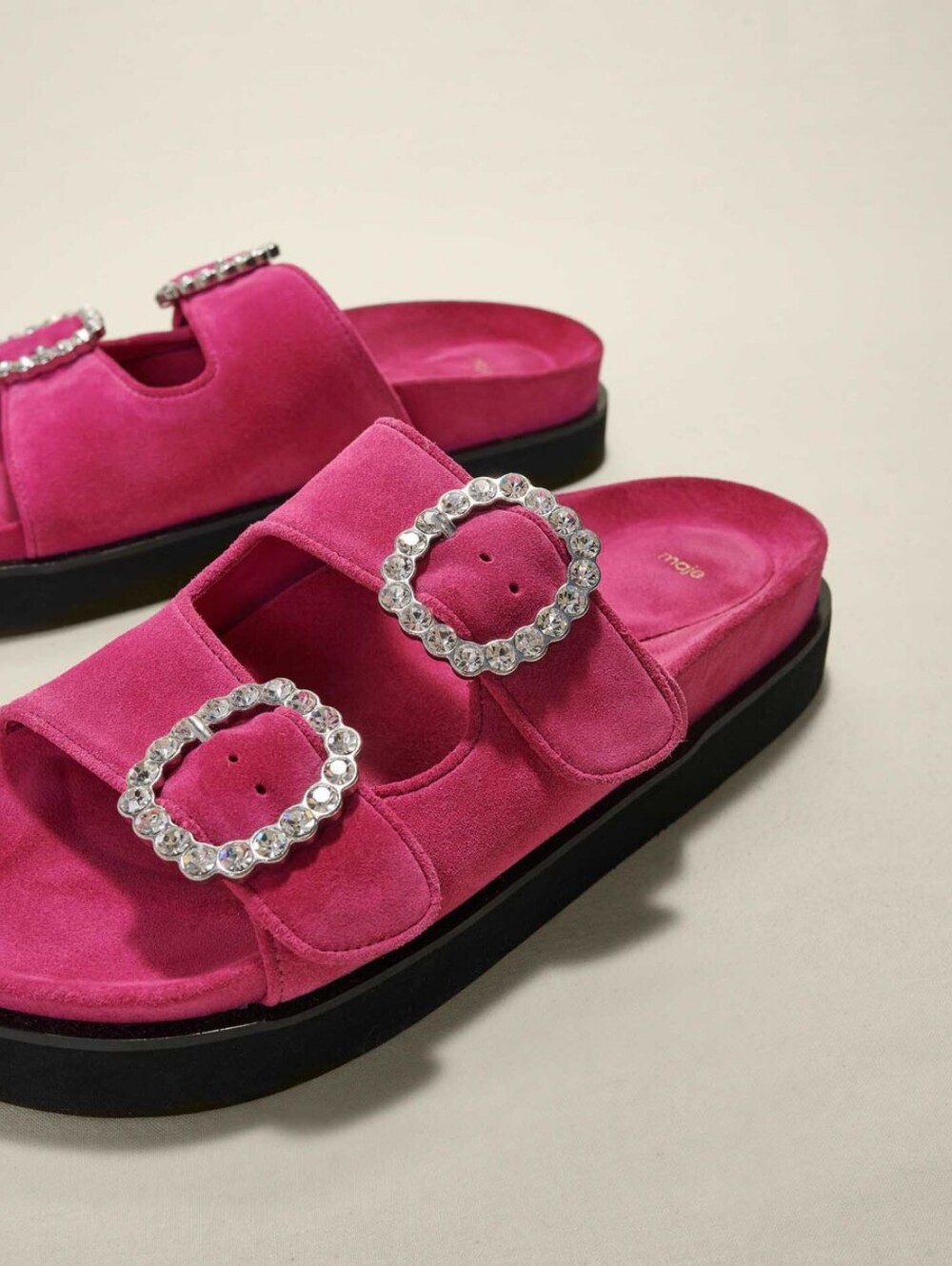 Maje Diamante Fuschia Seude Sandal Size 8 New - Picture 2 of 6